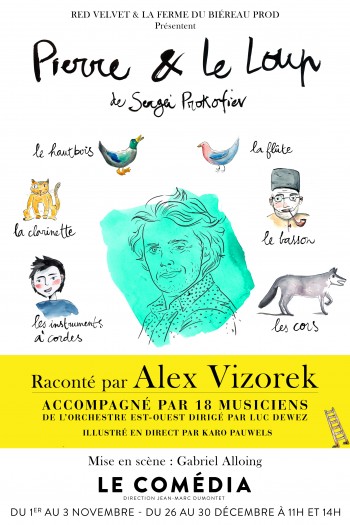 vizoreck,alex,spectacle,humoriste,art,oeuvre,pierre et le loup,prokofiev,musical