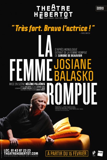 balasko,femme rompue,actrice,de beauvoir,theatre,hebertot