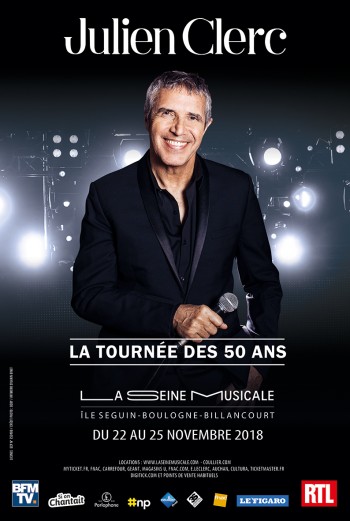 julien,clerc,tournée,concert,50 ans,carriere