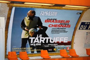 Affiche,théâtre,Claude Brasseur,Patrick Chesnais,Le Tartuffe,Tartuffe,Molière